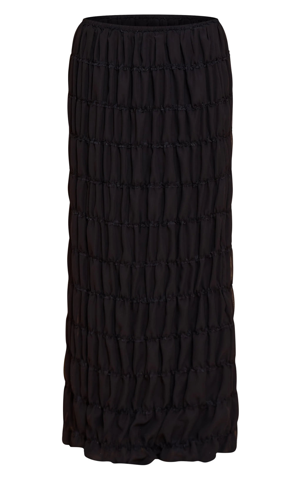 Falda Texturizada Máxima Negra Mi tienda