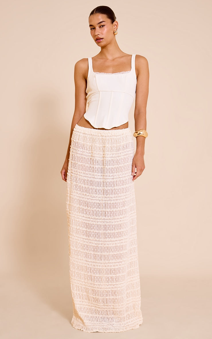 Falda Maxi Chiffon Texturizado Mi tienda