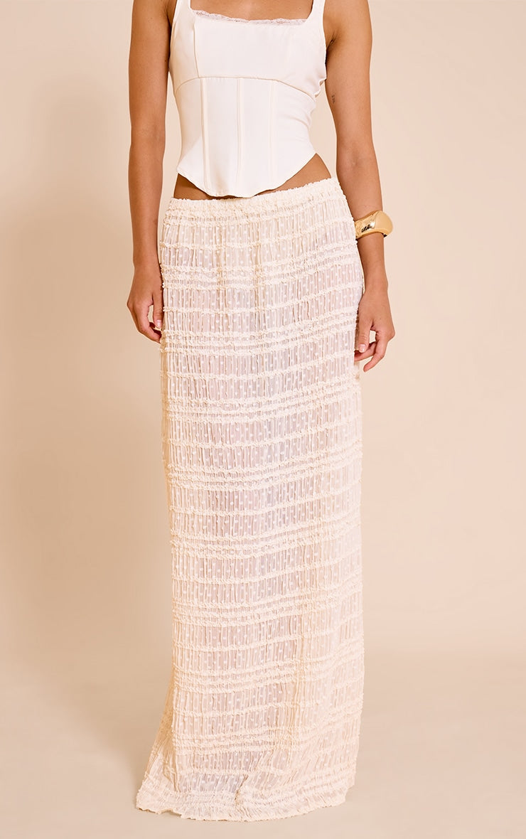 Falda Maxi Chiffon Texturizado Mi tienda