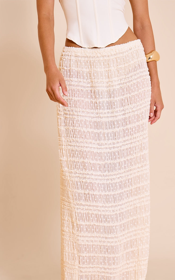 Falda Maxi Chiffon Texturizado Mi tienda