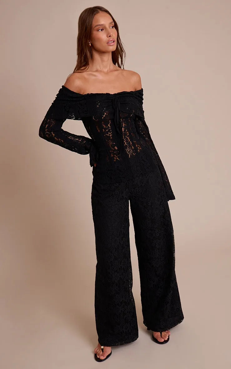 Camiseta Encaje Manga Larga Mi tienda