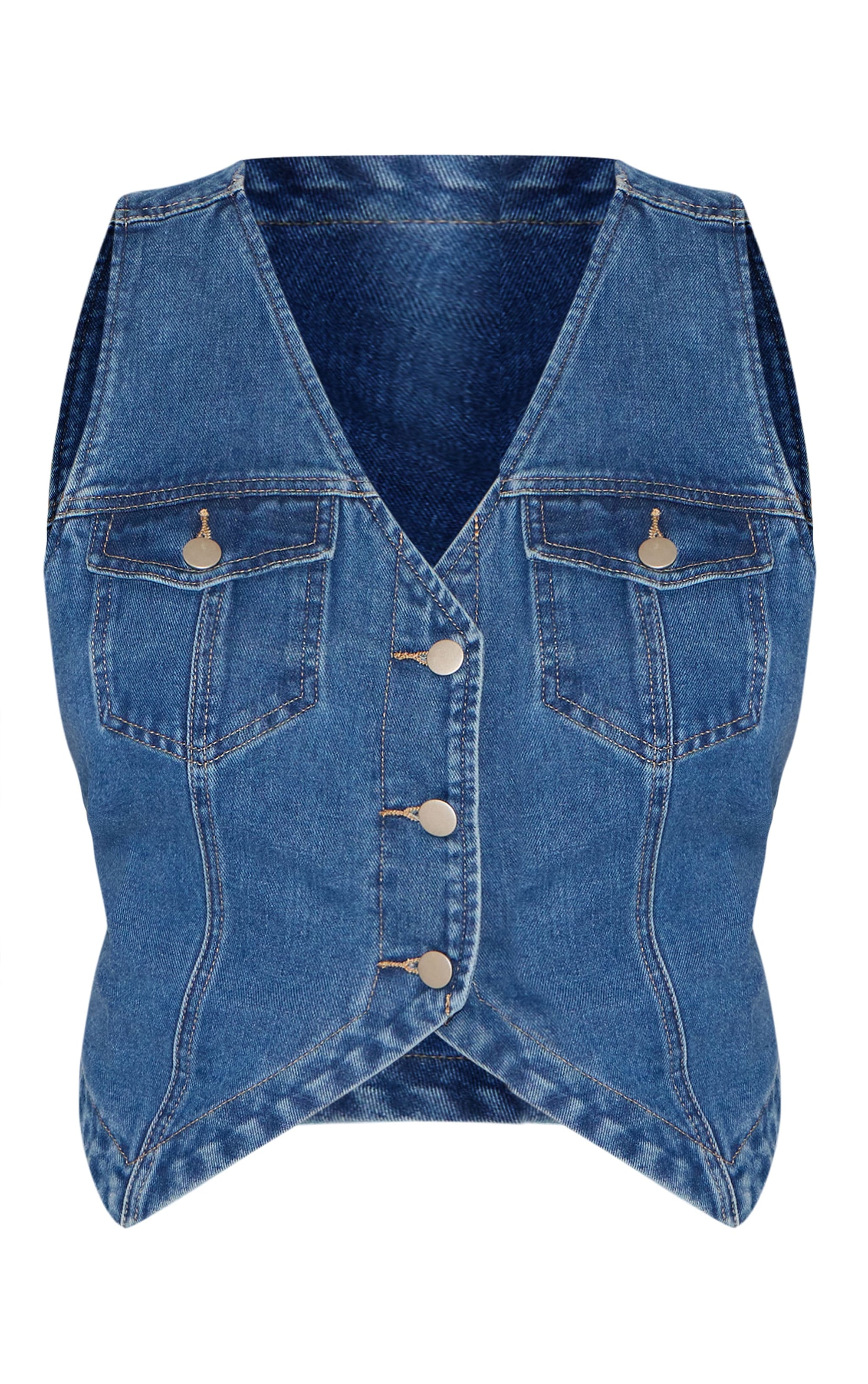Top Blue Denim Plus