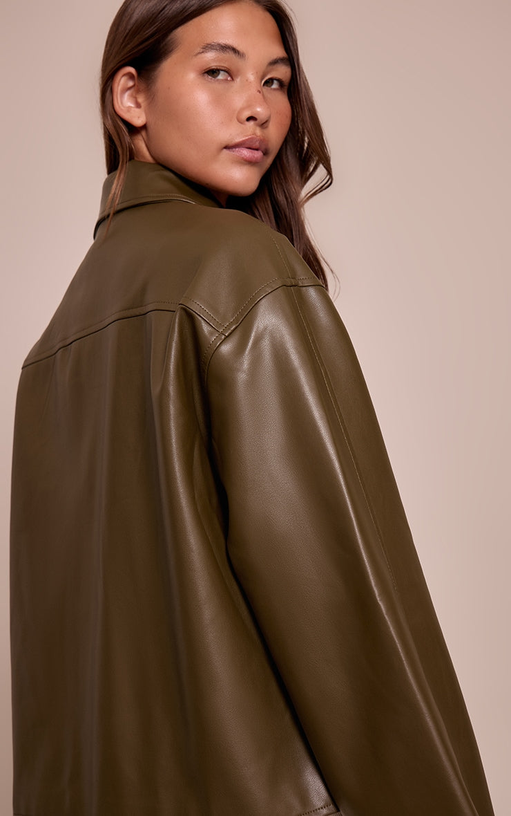 Chaqueta PU Cierre Frontal Mi tienda