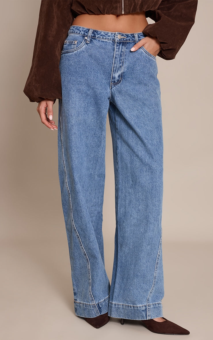 Jeans Wide Leg Azul Mi tienda