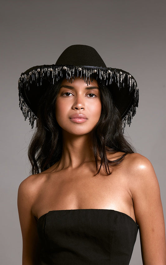 Sombrero Negro Vaquero para Disfraz VELT