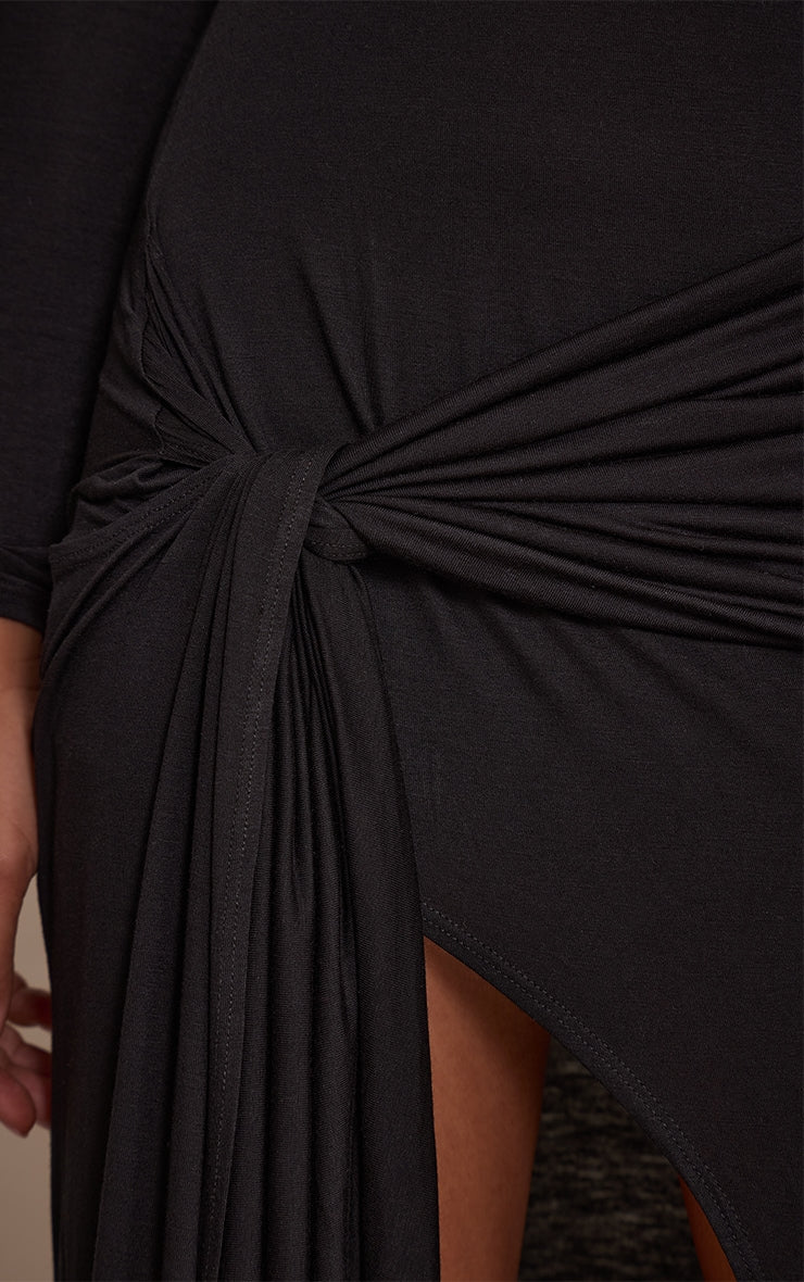 Vestido Maxi Negro Nudo V E L T