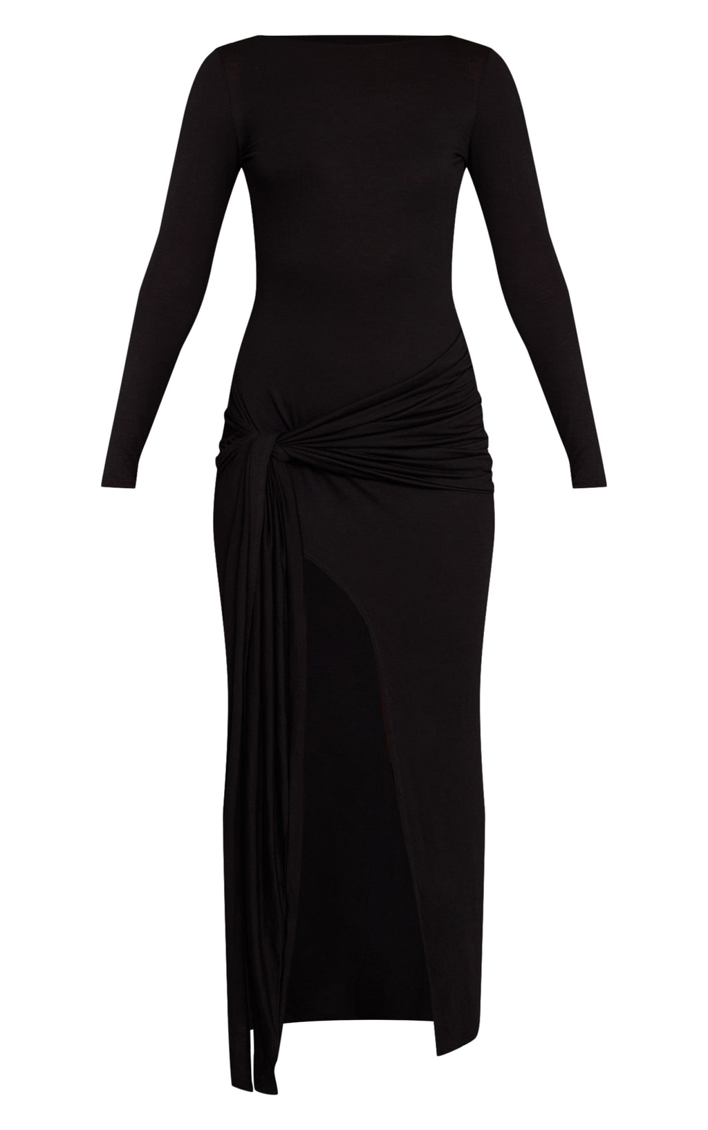 Vestido Maxi Negro Nudo V E L T