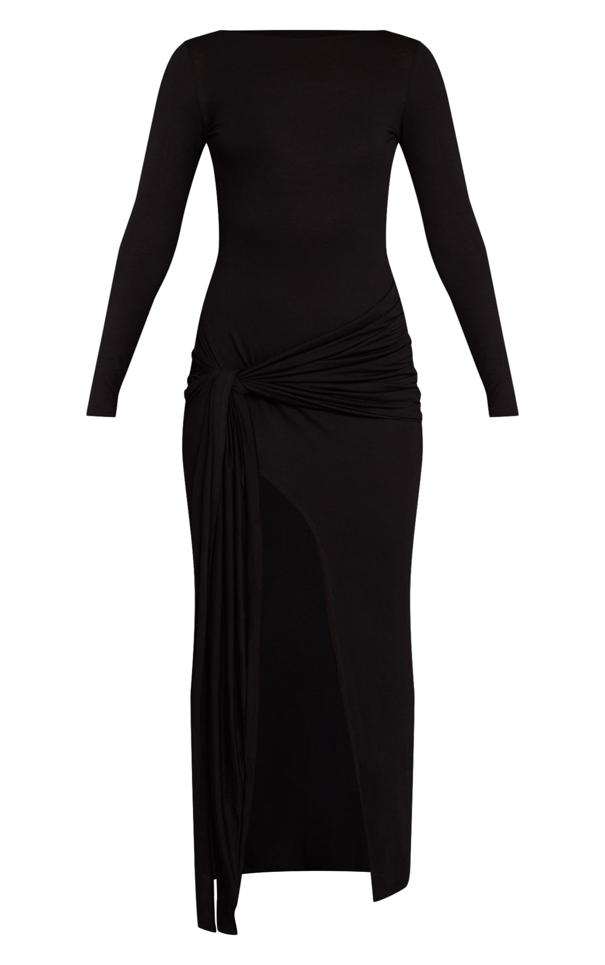 Vestido Maxi Negro Nudo V E L T