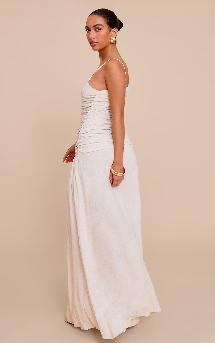 Vestido Maxi Natural Texturizado Mi tienda