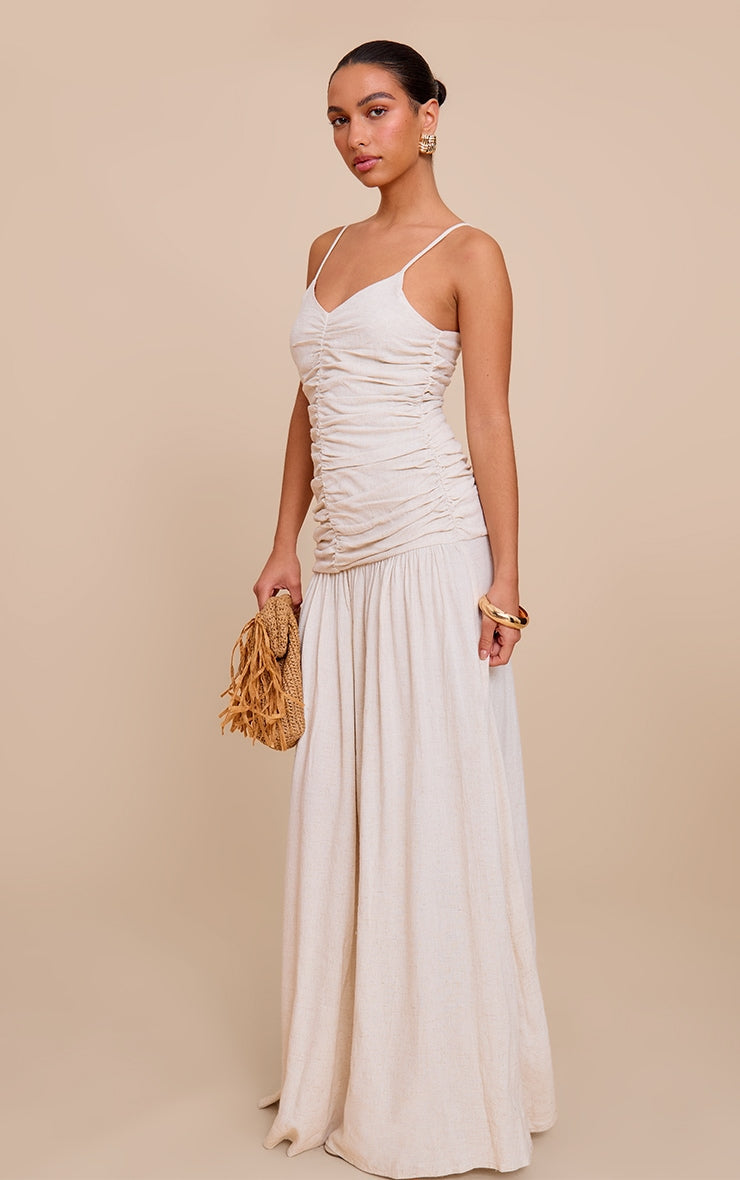 Vestido Maxi Natural Texturizado Mi tienda