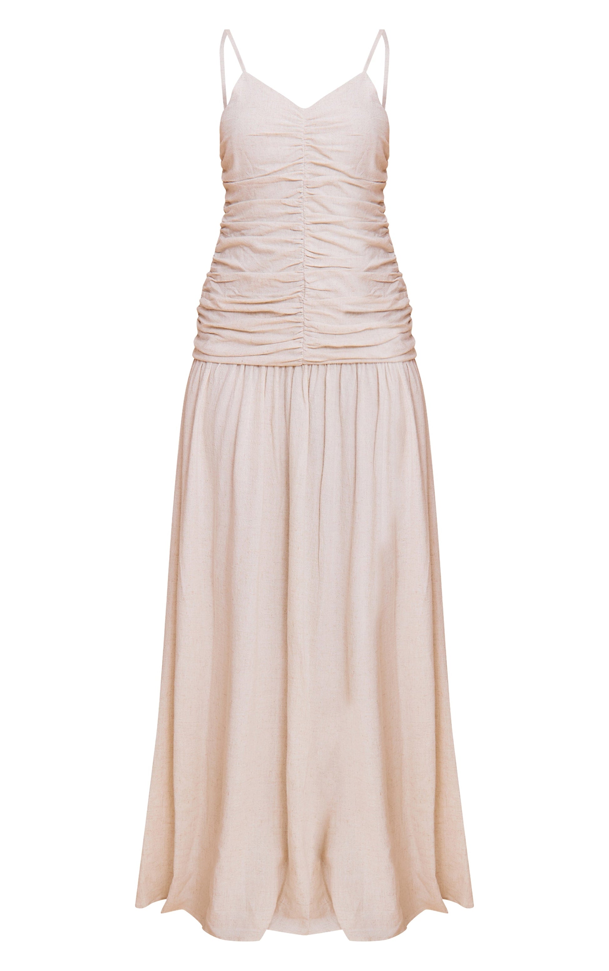 Vestido Maxi Natural Texturizado Mi tienda