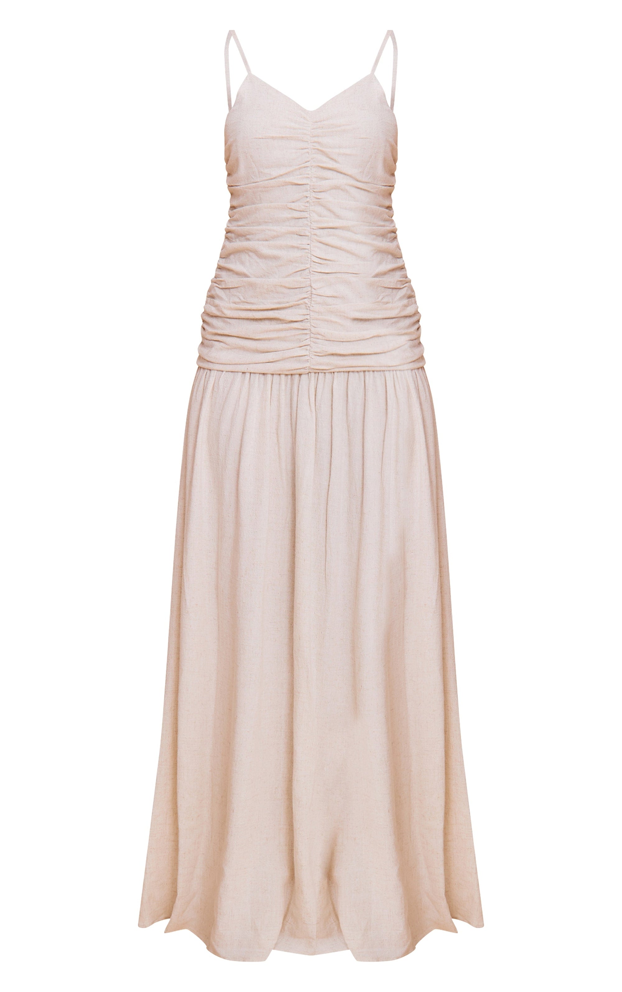 Vestido Maxi Natural Texturizado Mi tienda