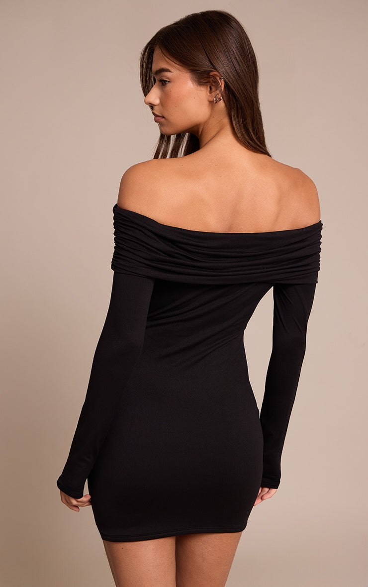 Vestido Negro Sin Hombros