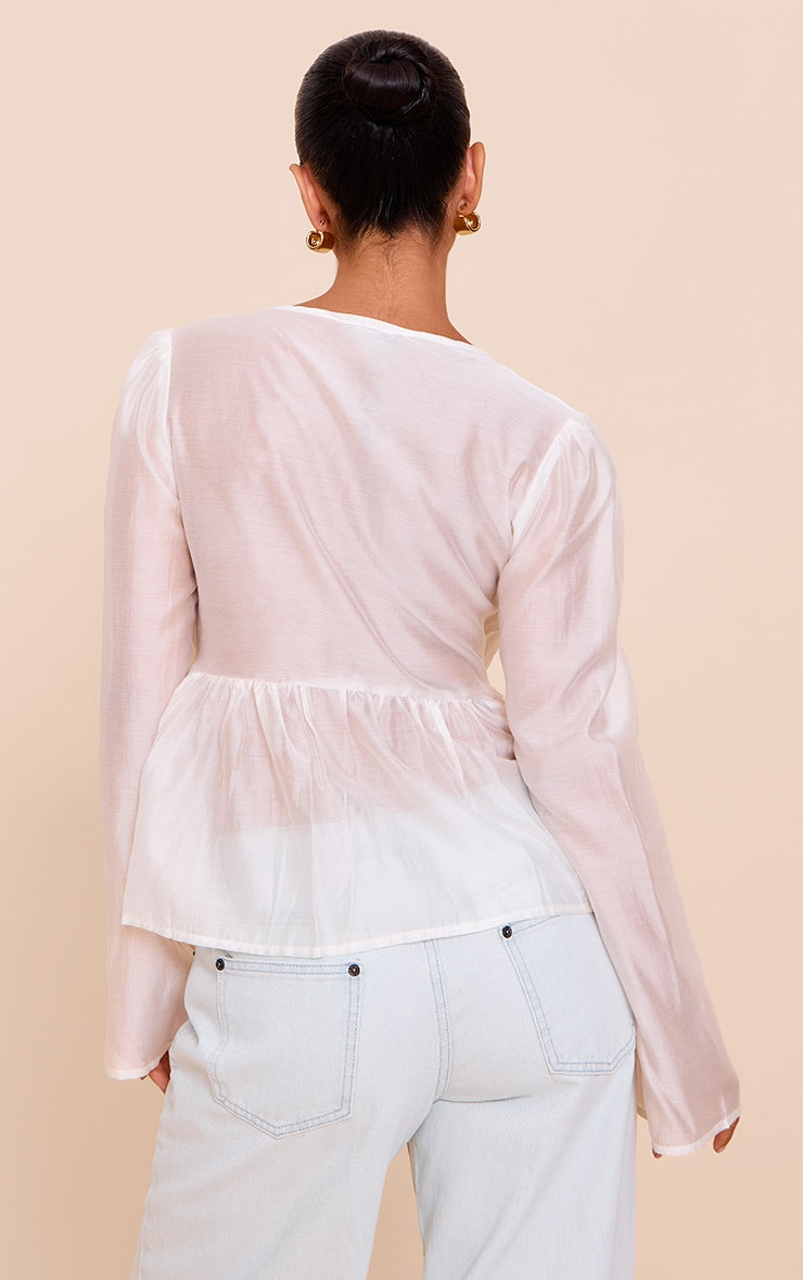 Camiseta Blanca Manga Larga