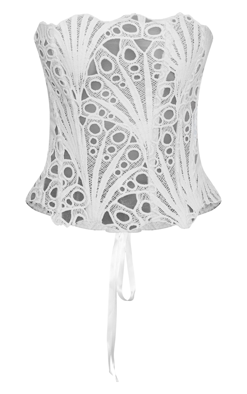 Corset Top Blanco Floral