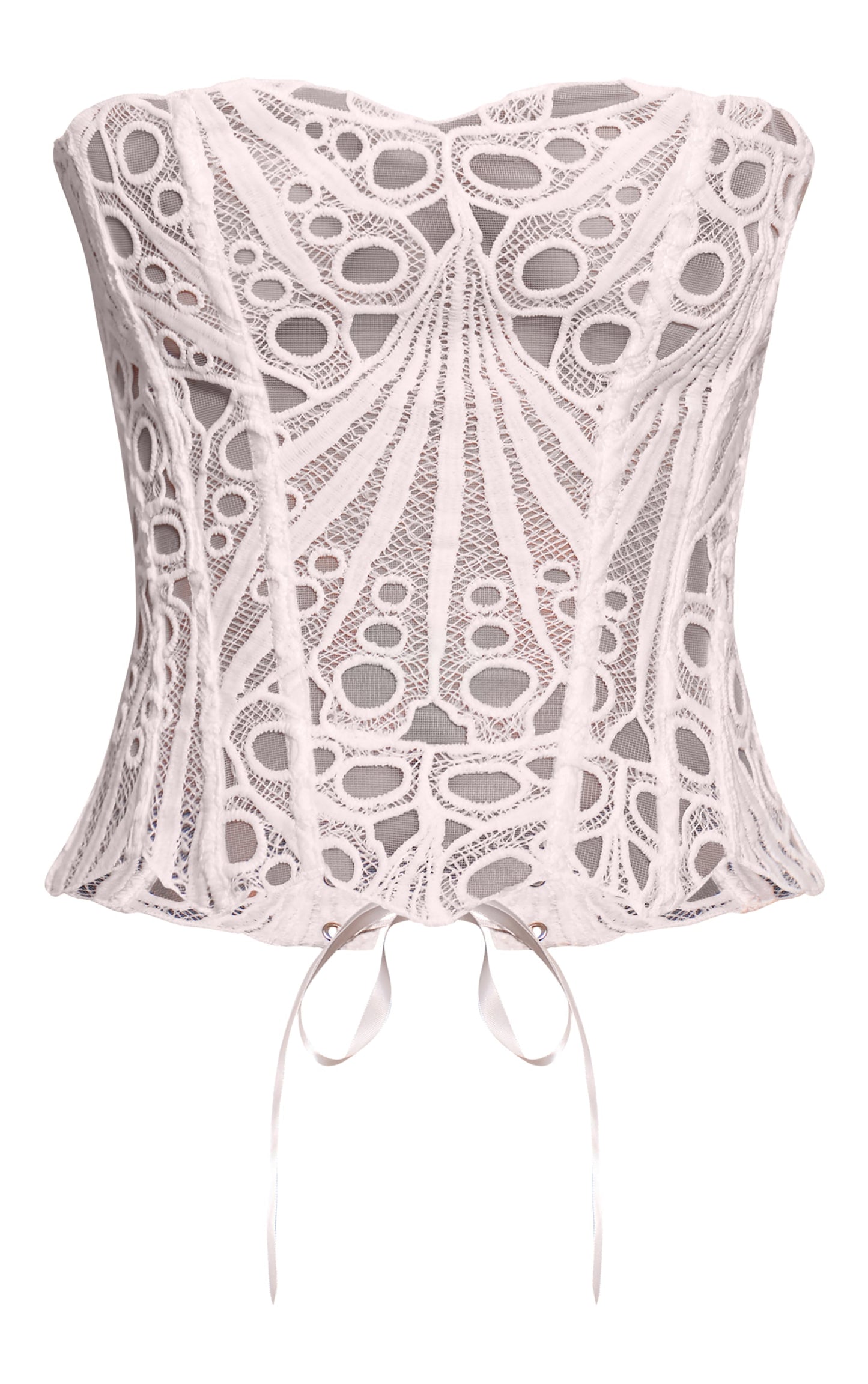 Corset Top Blanco Floral Mi tienda