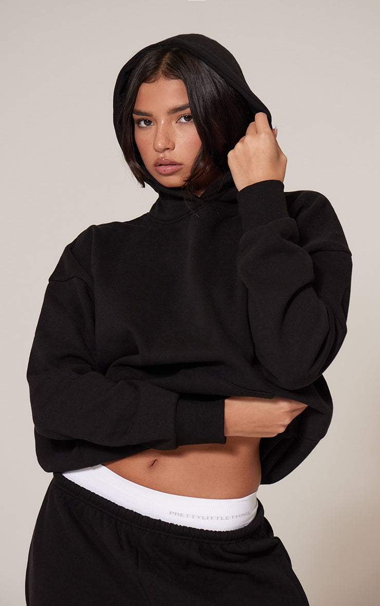 Conjunto Buzo Negro Mujer Polerón Capucha y Pantalón Jogger