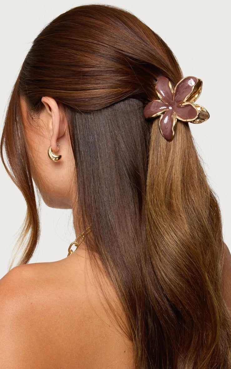 Pinza Flor Café Oscuro Mi tienda