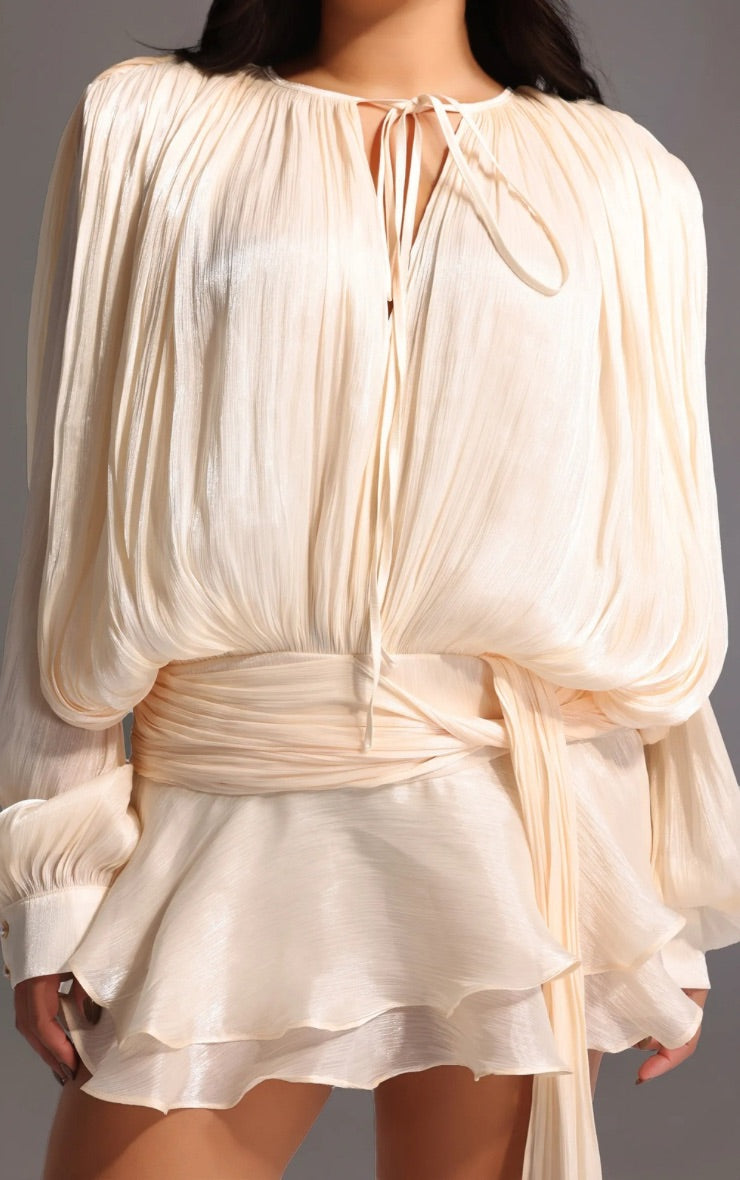 Vestido Mini Manga Larga Rose Mi tienda