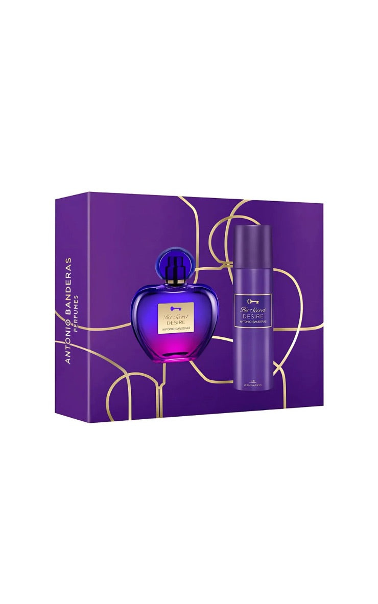 ANTONIO BANDERAS HER SECRET DESIRE ESTUCHE EDT 80 ML + DESODORANTE 150 ML Mi tienda