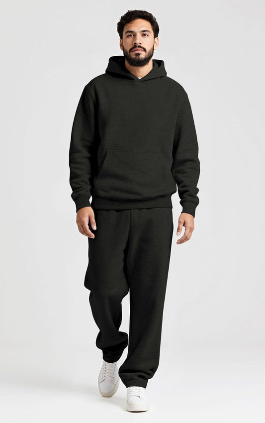 Conjunto Negro Pantalón Recto & Polerón Hombre Mi tienda