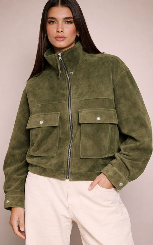 Chaqueta Gamuza Verde Musgo Mi tienda