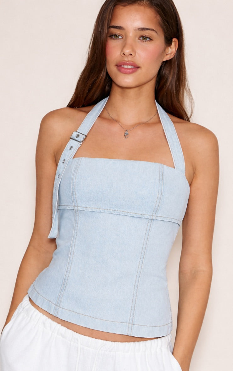 Top Largo Denim Claro Mi tienda