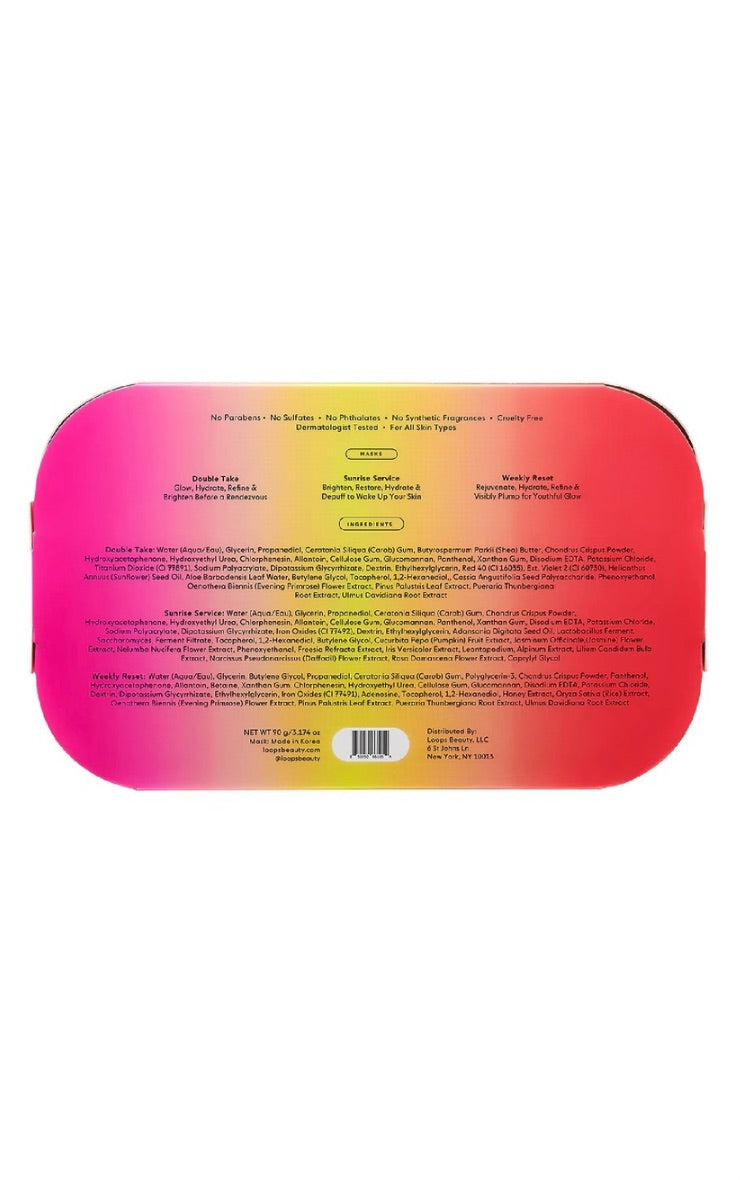 3 Sets Loop Mascarillas Hidrogel Glow