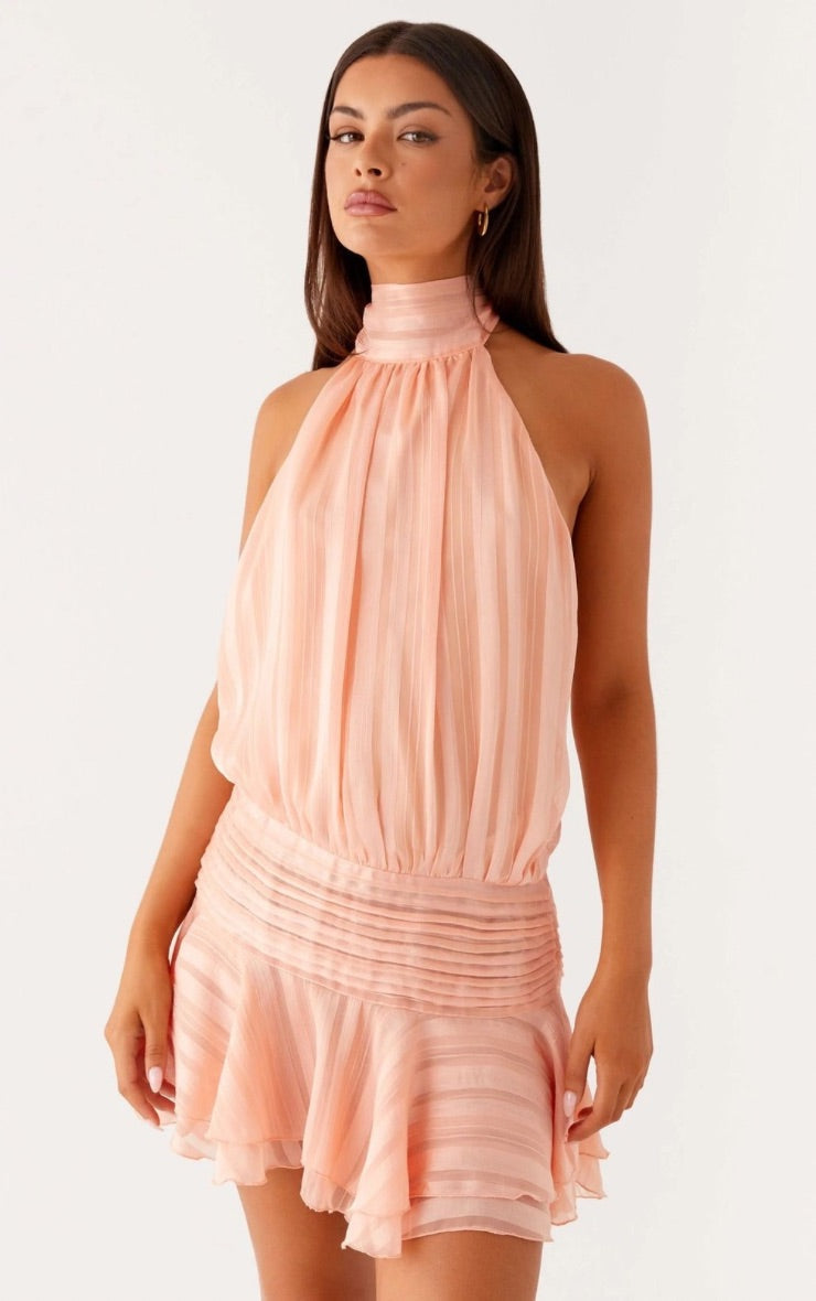 Vestido Mini Cuello Rosa Mi tienda