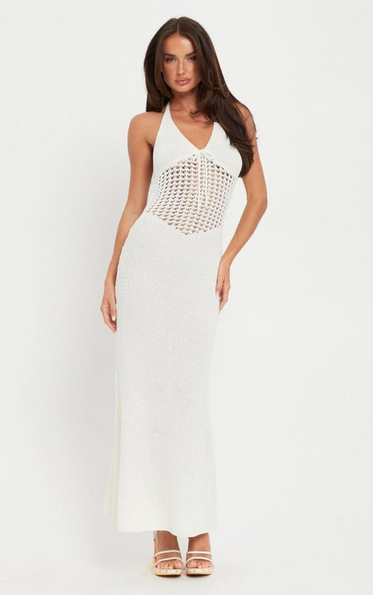 Vestido Maxi Lanilla Blanco Mi tienda