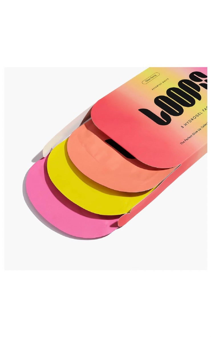 3 Sets Loop Mascarillas Hidrogel Glow