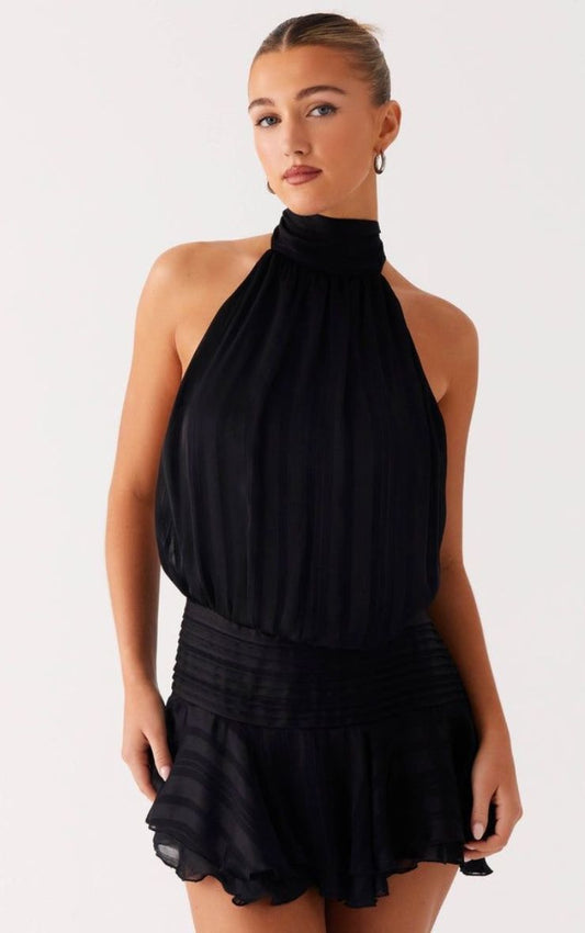Vestido Mini Cuello Negro Mi tienda