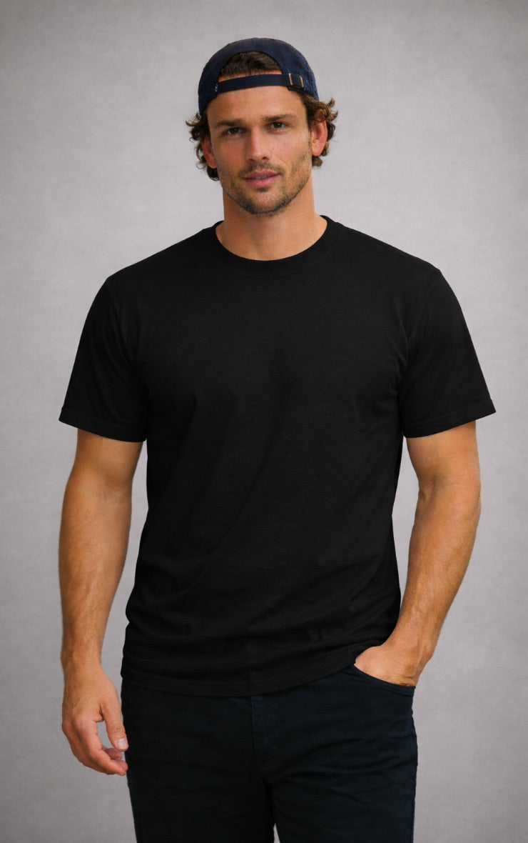 Polera Algodón Negra Hombre Mi tienda
